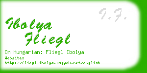 ibolya fliegl business card